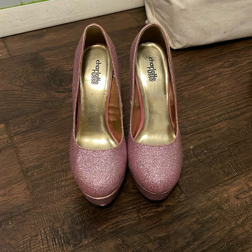 Sparkle pink high heels!